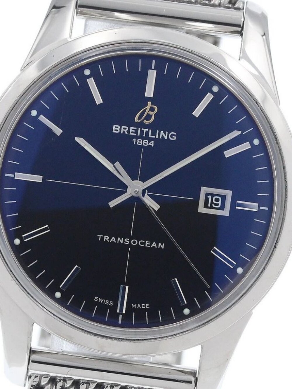 BREITLING Transocean A10360 Date Black Dial Automatic Men's Watch_944926